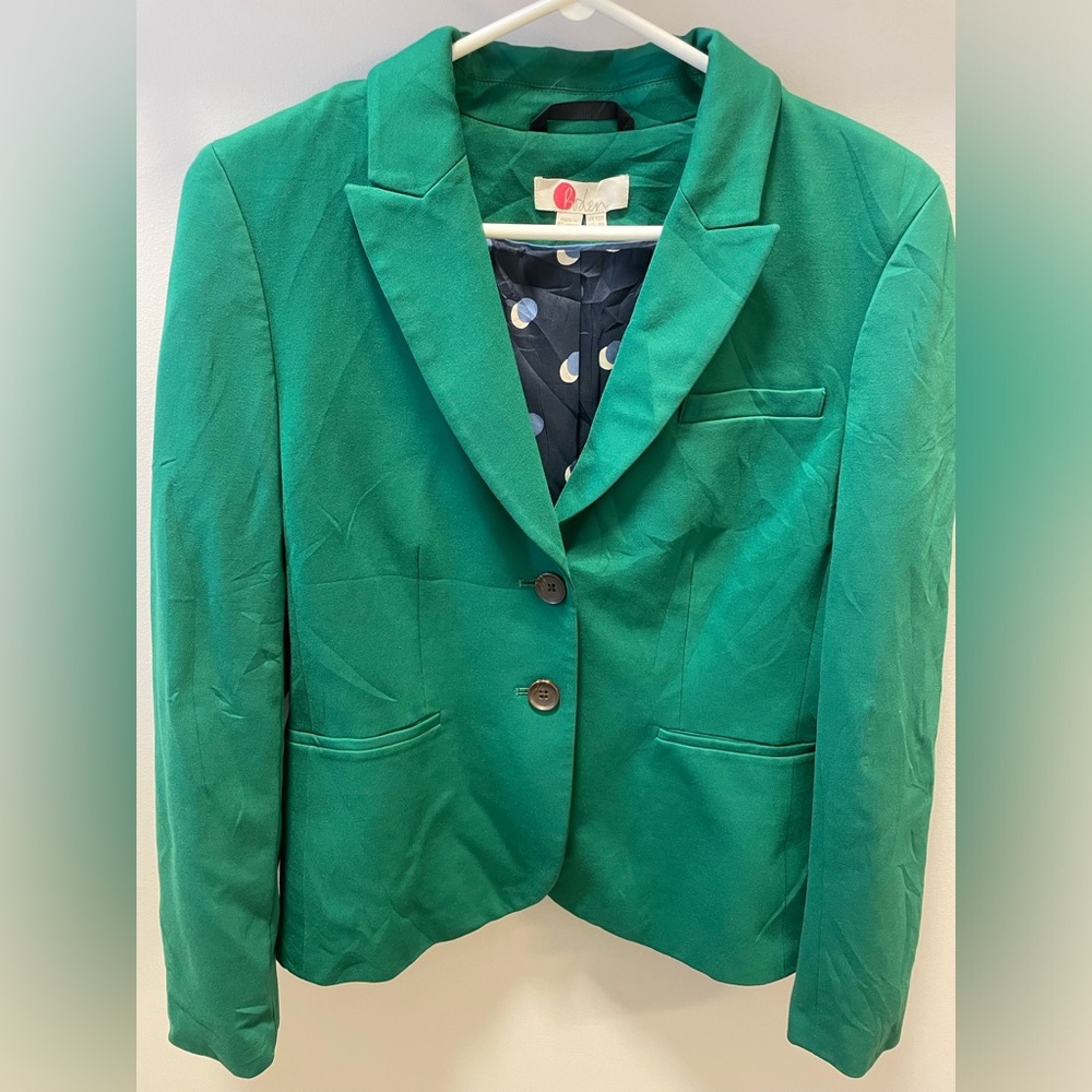 Boden Elizabeth Single Breasted Two Button Classic Ponte Blazer Fully Lined